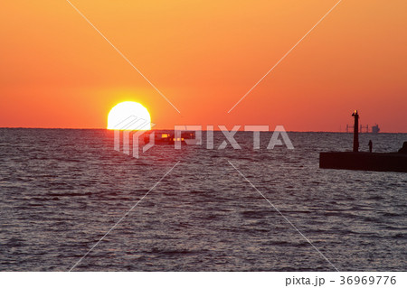 だるま夕日 沼津港 だるま夕日 沼津港 36969776