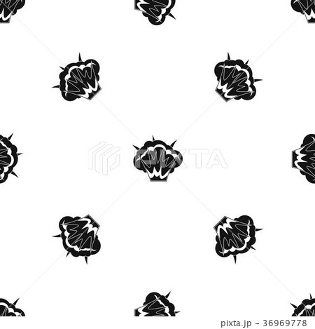 Projectile explosion pattern seamless black 36969778