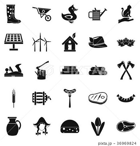 Stockroom icons set, simple style 36969824