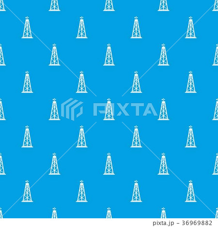 Oil rig pattern seamless blueのイラスト素材 [36969882] - PIXTA