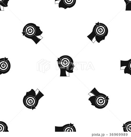 Target in human head pattern seamless black Target in human head pattern seamless black 36969989