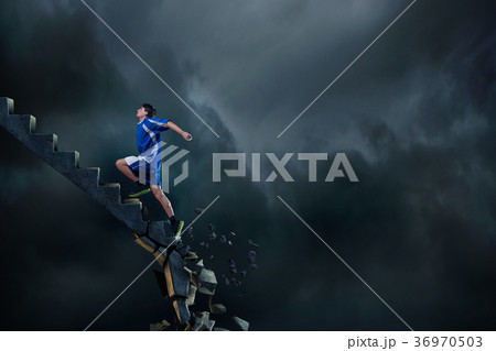 Sportsman overcoming challenges 36970503