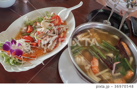 Thai food on the table. Thai food on the table. 36970548