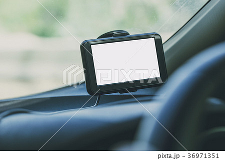GPS car navigator empty blank screen 36971351