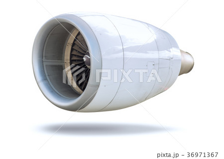 Aircraft Turbine Jet Engine isolated on white 36971367