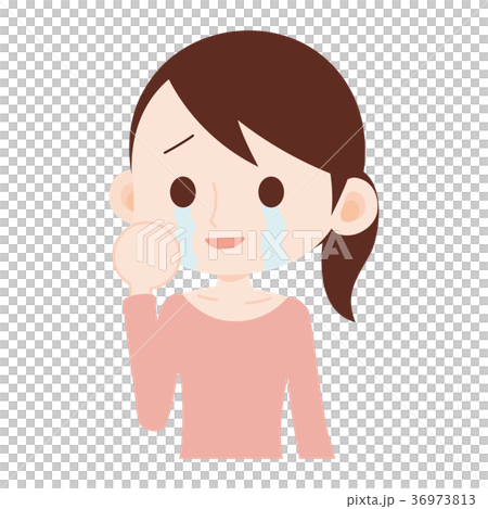 うれし泣きする女性　上半身 36973813