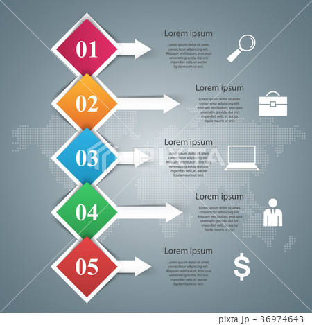 Business Infographics origami style Vector 36974643