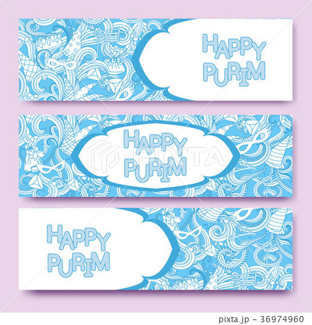 Purim banners collection Purim banners collection 36974960