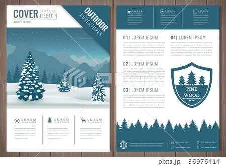 Outdoors flyer design with mountains landscape 36976414