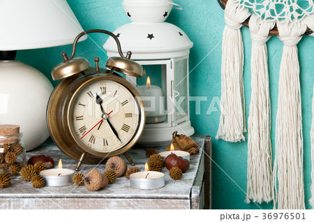 Bedroom decor on aquamarine 36976501