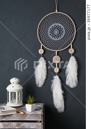Dream catcher on gray 36977177