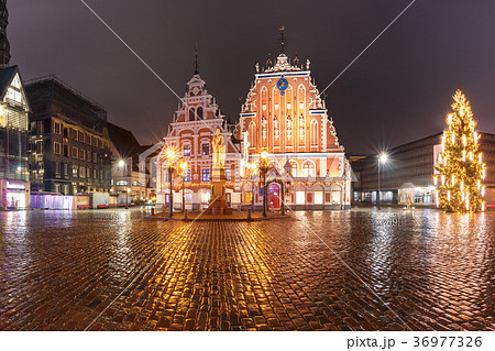 City Hall Square in the Old Town of Riga, Latvia City Hall Square in the Old Town of Riga, Latvia 36977326