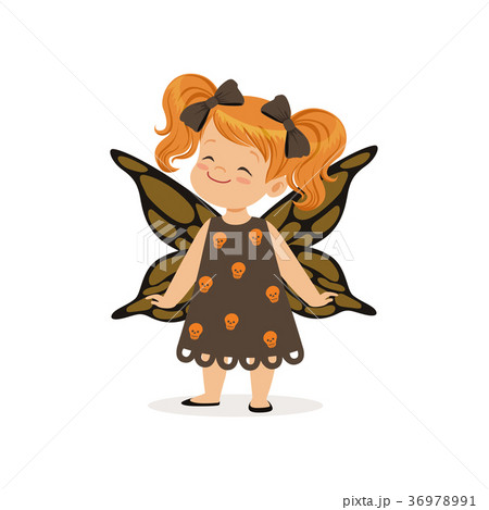 Little girl dressed as a butterfly, cute kid in 36978991