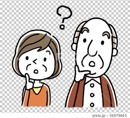 Senior couple: doubt, think Senior couple: doubt, think 36979665