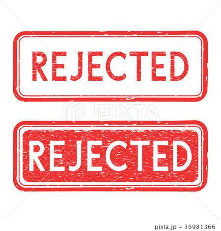REJECTED stamps. Red ink stamps for document 36981366