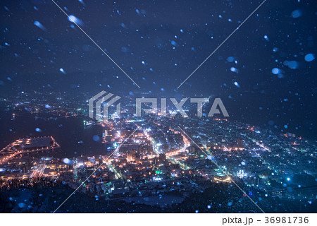 函館山から夜景　冬 36981736