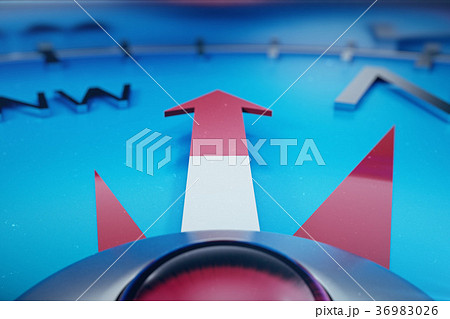Compass Direction, Blue Tint Background, 3d 36983026