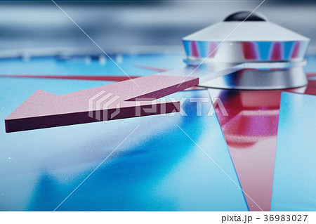 Compass Direction, Blue Tint Background, 3d 36983027