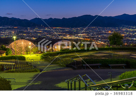 《山梨県》新日本三大夜景・笛吹川フルーツ公園の夜景 《山梨県》新日本三大夜景・笛吹川フルーツ公園の夜景 36983318