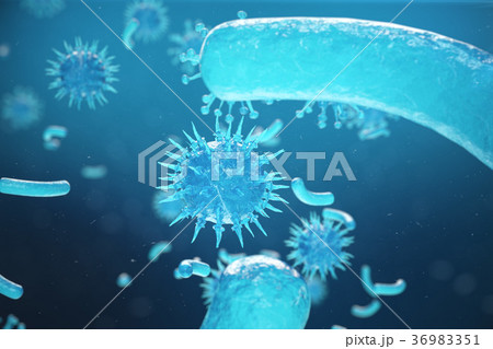 3d Illustration, Hepatitis, H1N1, HIV, FLU, AIDS 36983351