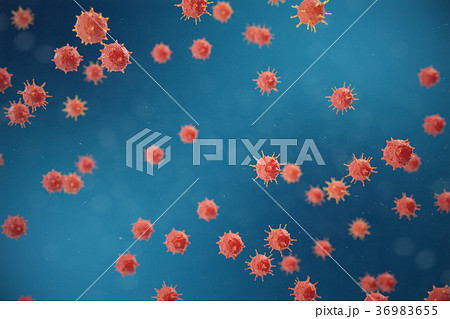 3d illustration of Influenza Virus H1N1. Swine Flu 36983655