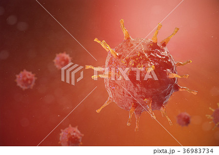 3d illustration of Influenza Virus H1N1. Swine Flu 3d illustration of Influenza Virus H1N1. Swine Flu 36983734