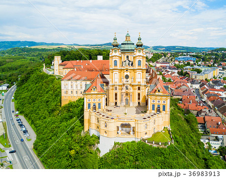 Melk Monastery aerial view 36983913