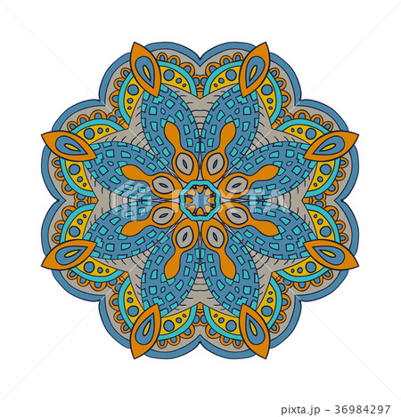 Mandala flower pattern. Doodle drawing 36984297