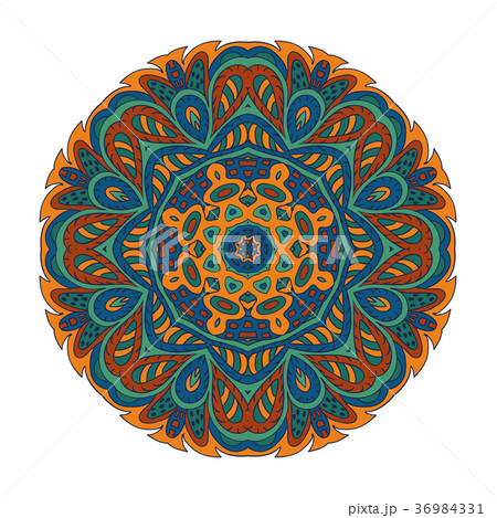 Mandala flower pattern. Doodle drawing 36984331