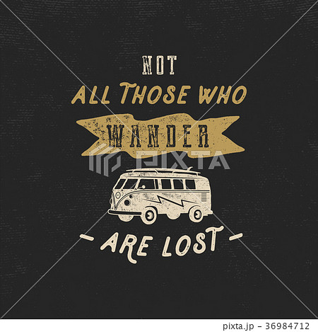 Vintage hand drawn inspirational label, poster 36984712