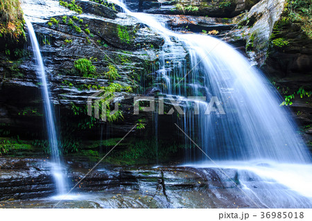 つがね落しの滝の秋景色　長崎県西海市 36985018
