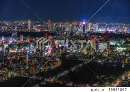 スカイデッキからの神宮側夜景 スカイデッキからの神宮側夜景 36985067
