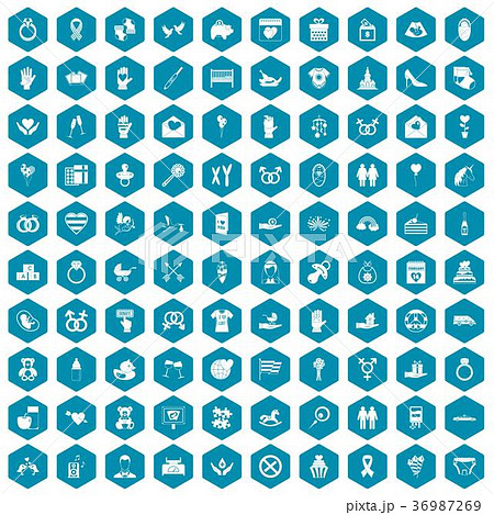 100 love icons sapphirine violet 36987269