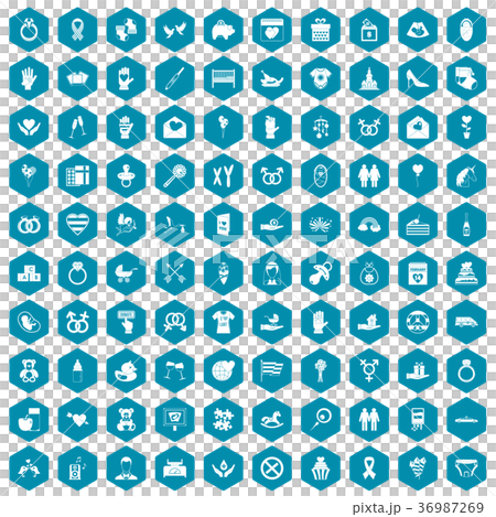 100 love icons sapphirine violet 36987269