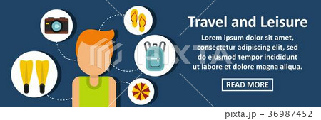 Travel and leisure banner horizontal concept 36987452