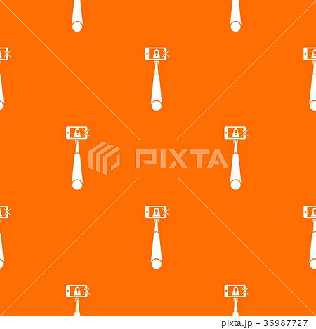 Selfie stick with mobile phone pattern seamless 36987727
