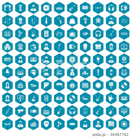100 music icons sapphirine violet 36987782