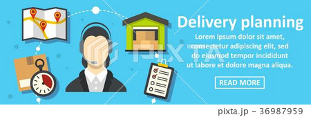 Delivery planning banner horizontal concept 36987959
