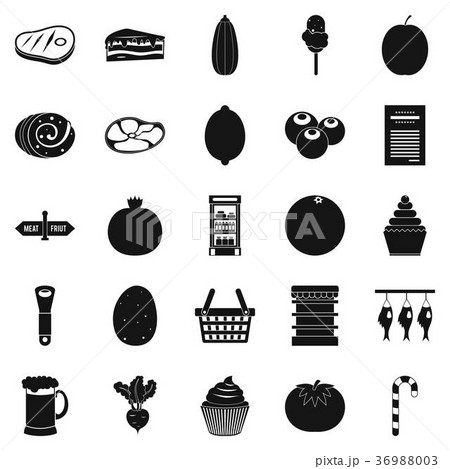 Kine icons set, simple style 36988003