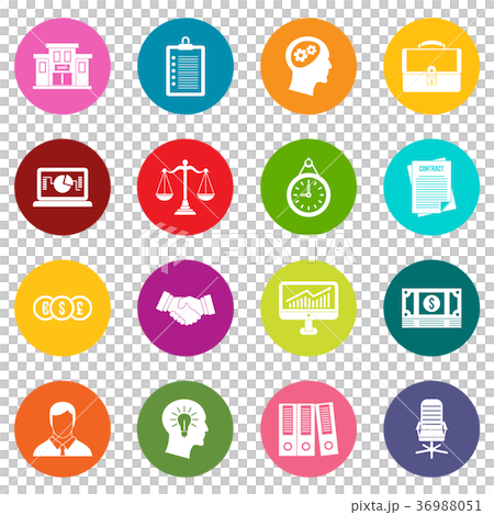 Banking icons many colors set Banking icons many colors set 36988051