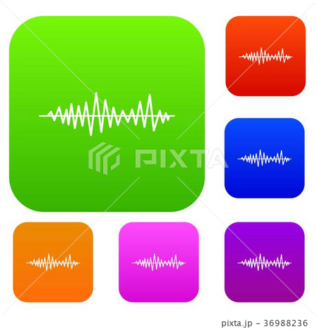 Music sound waves set collection 36988236