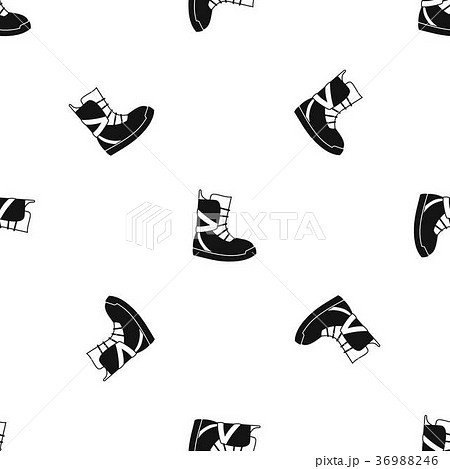 Boot for snowboarding pattern seamless black 36988246