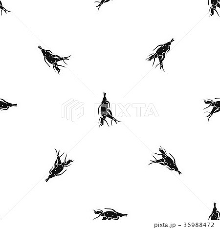 Ginseng panax root pattern seamless black 36988472