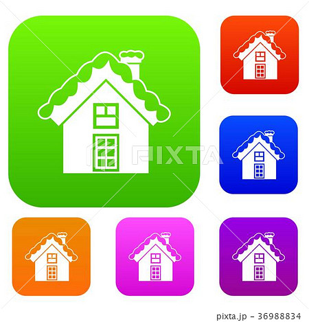 Small snowy cottage set collection Small snowy cottage set collection 36988834