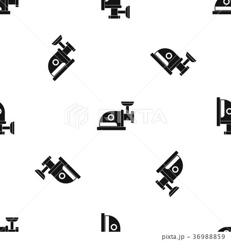 Electric grinder pattern seamless black 36988859