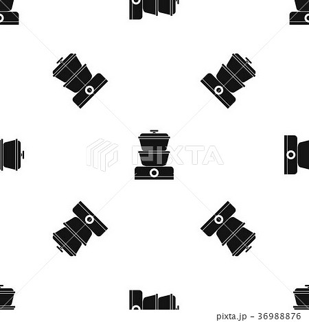 Steamer pattern seamless black Steamer pattern seamless black 36988876