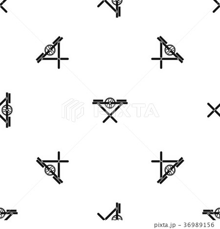 Power saw bench pattern seamless black 36989156