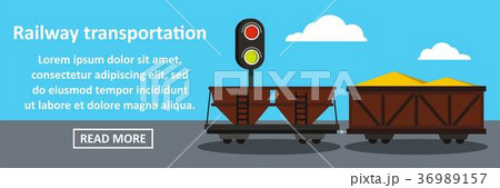 Railway transportation banner horizontal concept 36989157