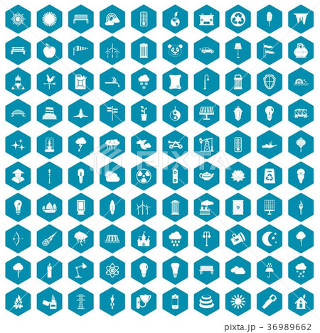 100 street lighting icons sapphirine violet 36989662