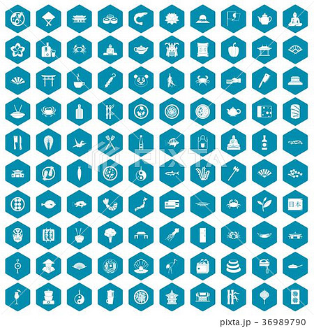 100 sushi bar icons sapphirine violet 36989790